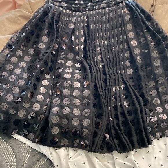 Bea black strapless sequence side zip tooled dress medium - Picture 6 of 13